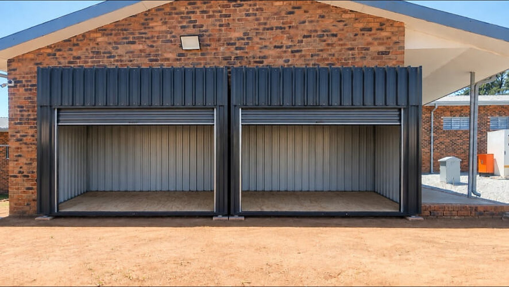 Twin roller-door units